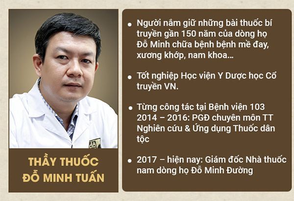 Lương y Đỗ Minh Tuấn là người phát triển nhà thuốc Đỗ Minh Đường tại Hà Nội, Hồ Chí Minh