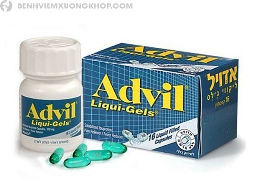 Thuốc giảm đau Advil Liqui Gels 200mg có công dụng giảm đau xương khớp, hạ sốt
