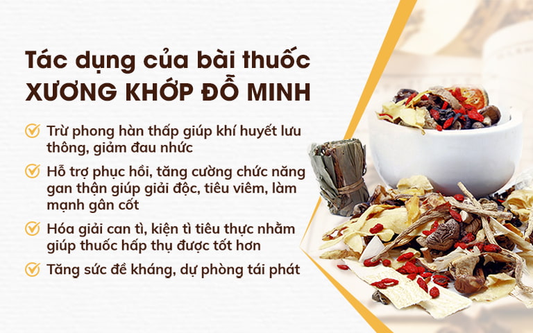 Tác dụng bài thuốc xương khớp của lương y Đỗ Minh Tuấn