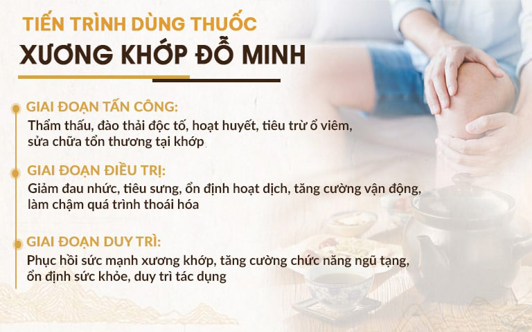 Tiến trình điều trị bài thuốc Xương khớp Đỗ Minh 